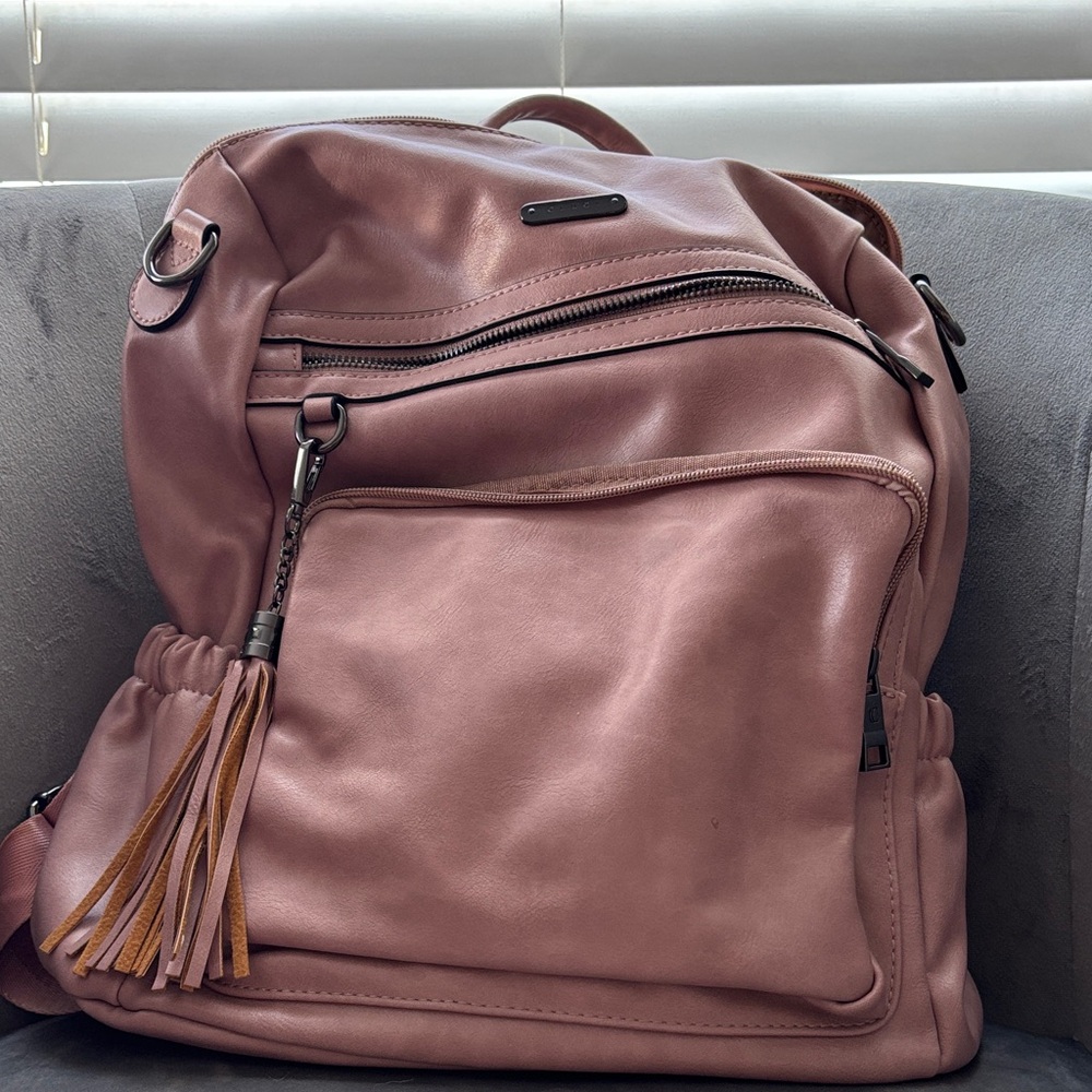 GUC Elegant Pink Leather Backpack